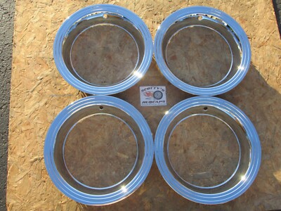15'' OLDSMOBILE, MOPAR STEPPED EDGE DEEP DISH TRIM RINGS SET OF 4, 4563