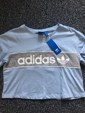 Women’s Adidas Originals Authentic Crop T-shirt UK Size 14