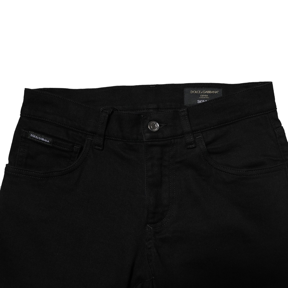 DOLCE & GABBANA Jeans Black Cotton Stretch Skinny Men Denim IT44