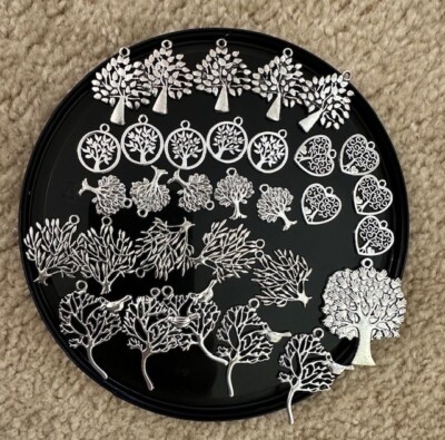 31 Pcs for $7 Tree of Life Charms Silver Tone 6 Styles USA Stock DIY