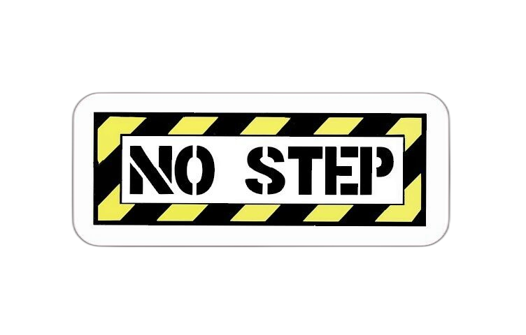 No Step Caution Sticker Decal