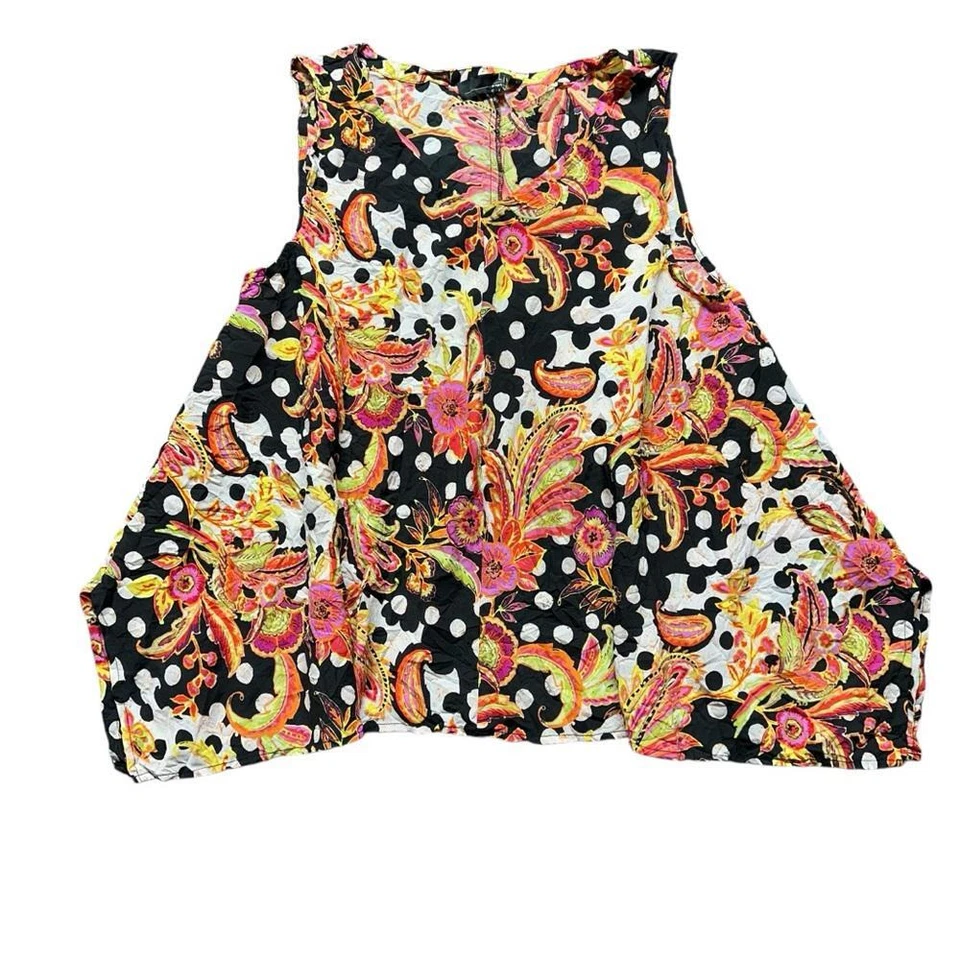 Liv by Habitat Tank Top Women's Size Small Floral Abstract - Image 3 of 4