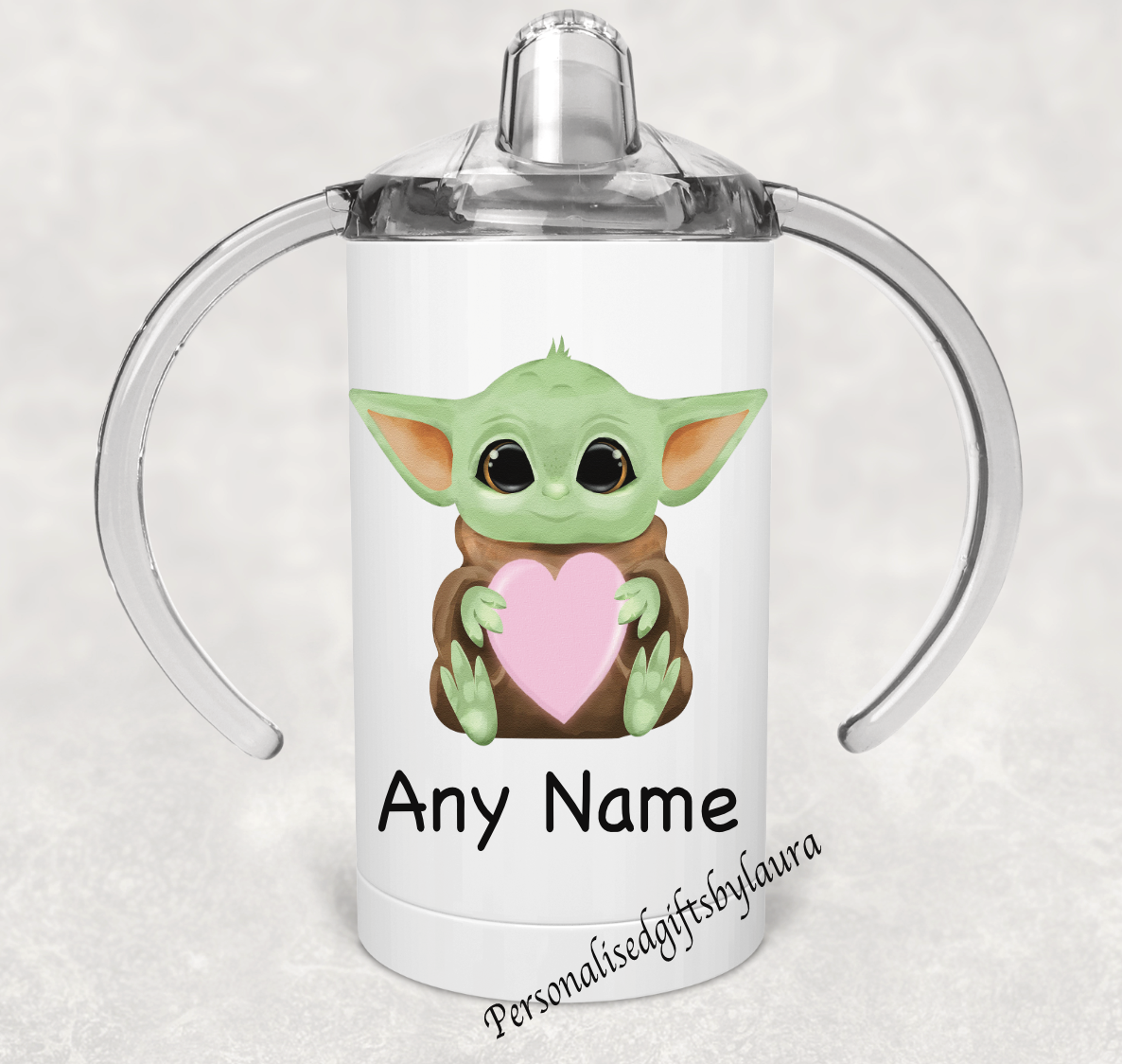 Baby Yoda Personalised Kids Baby Child 400ml Sippy cup Water