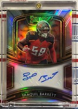 2020 PANINI SELECT SHAQUIL BARRETT, #SI-SBA, AUTO, SILVER PARALLEL, SERIAL#09/99