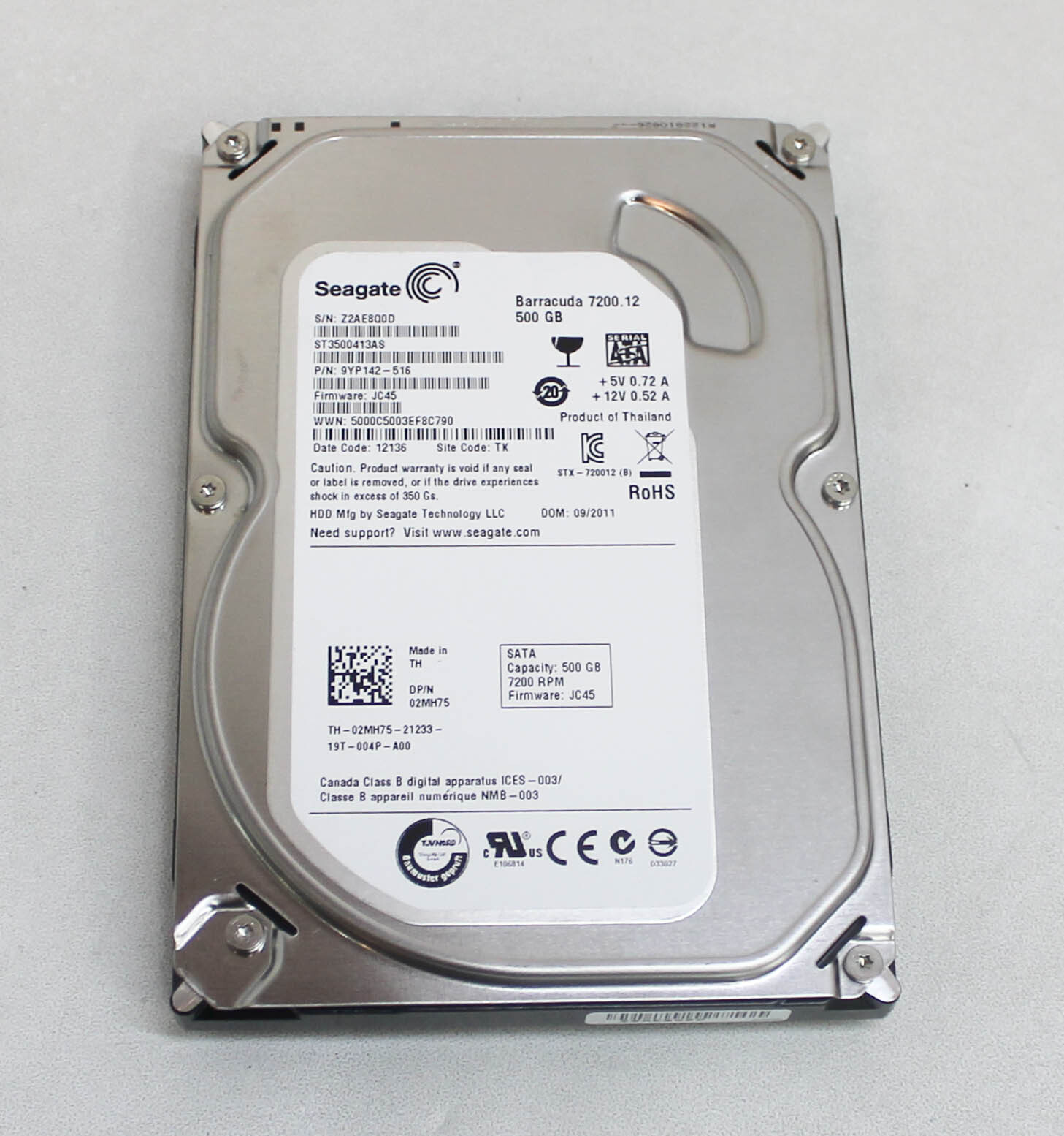 ST3500413AS Gateway Zx4250 Hdd 25Mm 500Gb 7K2 Sata3 16Mb "GRADE A" eBay
