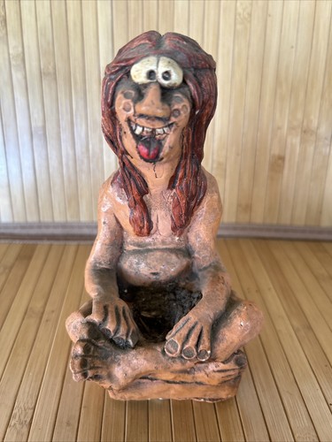 "Figura hippie piernas ojos cruzados feo trasero estatuilla pañal pluma Derenda 6"" de colección" - Imagen 8 de 8