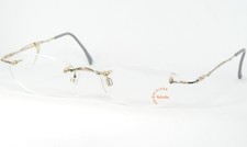 NOS NiGuRa N 1068 D GOLD / MULTICOLOR EYEGLASSES GLASSES RIMLESS 50-18-135mm
