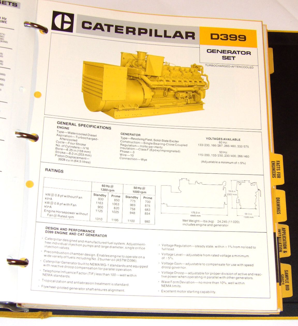 1979 caterpillar generator sets sales/engineering manual! Guides/specs/drawings+