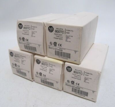 (NEW) Allen-Bradley Blue Pilot Light 24VDC Cat. 800TC-QTH24B Ser T