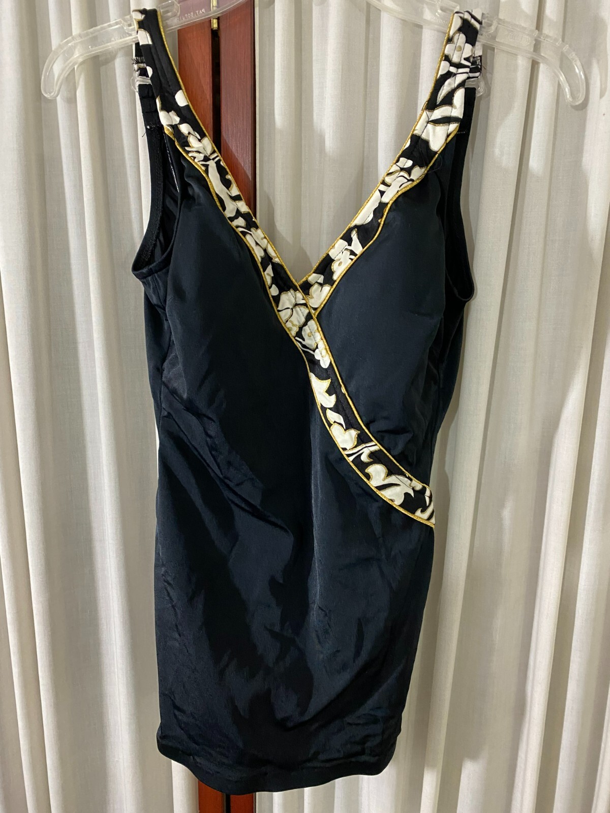 1960s Roxanne Swimsuit Bra Sized/Bra 36/M Black 1… Gem