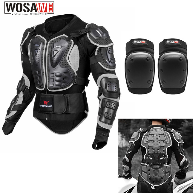 WOSAWE Motorcycle Armored Jacket Body Protective Gear Hip Shorts