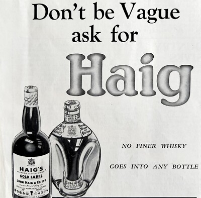 Haig Gold Label Scotch Whisky 1952 Advertisement UK Import Distillery DWII8