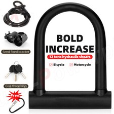 Heavy Duty Bike U Lock Anti-theft Cycling Motorcycle Bold Lock Extension Chain