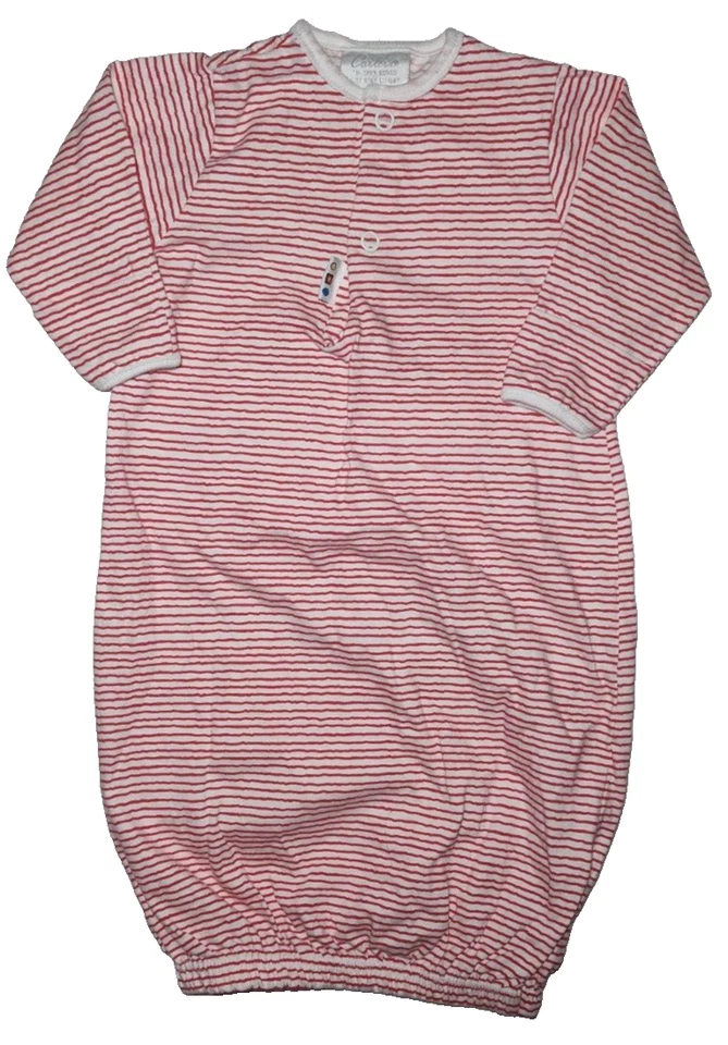 Manta para dormir Carter's roja blanca a rayas bebé si pudieran quedarse pequeña Foto 2 de 4