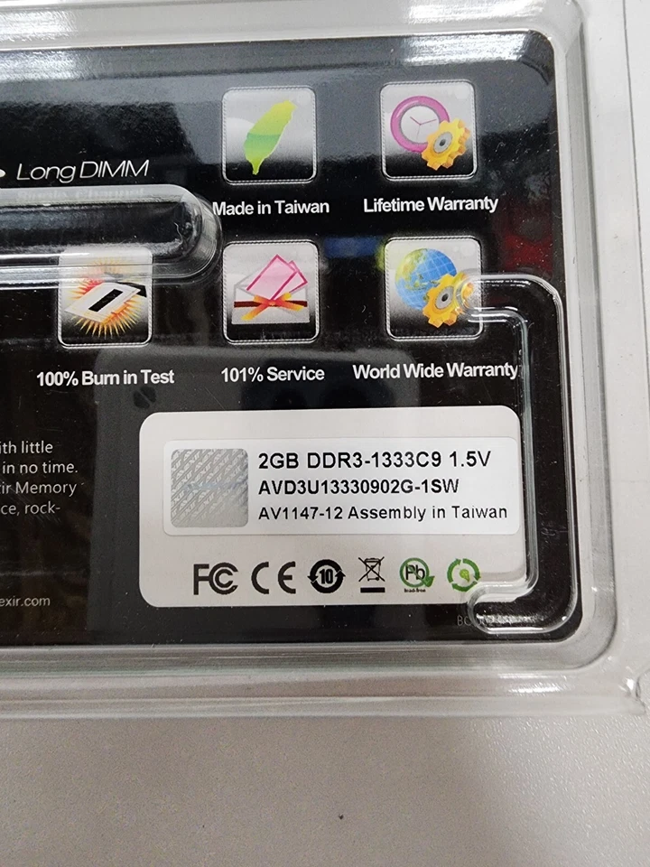 AVEXIR AVD3U1333092G Desktop Memory DDR3-1333C9 2GB NIP - Image 4 of 4
