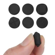 6 Black Analog Stick Thumb Silicone Cap Cover Joystick Grip For PS Vita PSV 1000