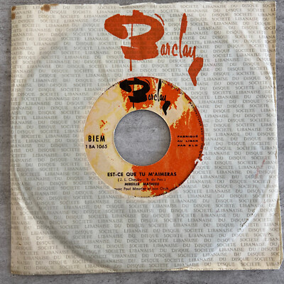 MIREILLE MATHIEU: Est-ce que tu m'aimeras/Et merci..(LIB Single Barclay 1065/NM)