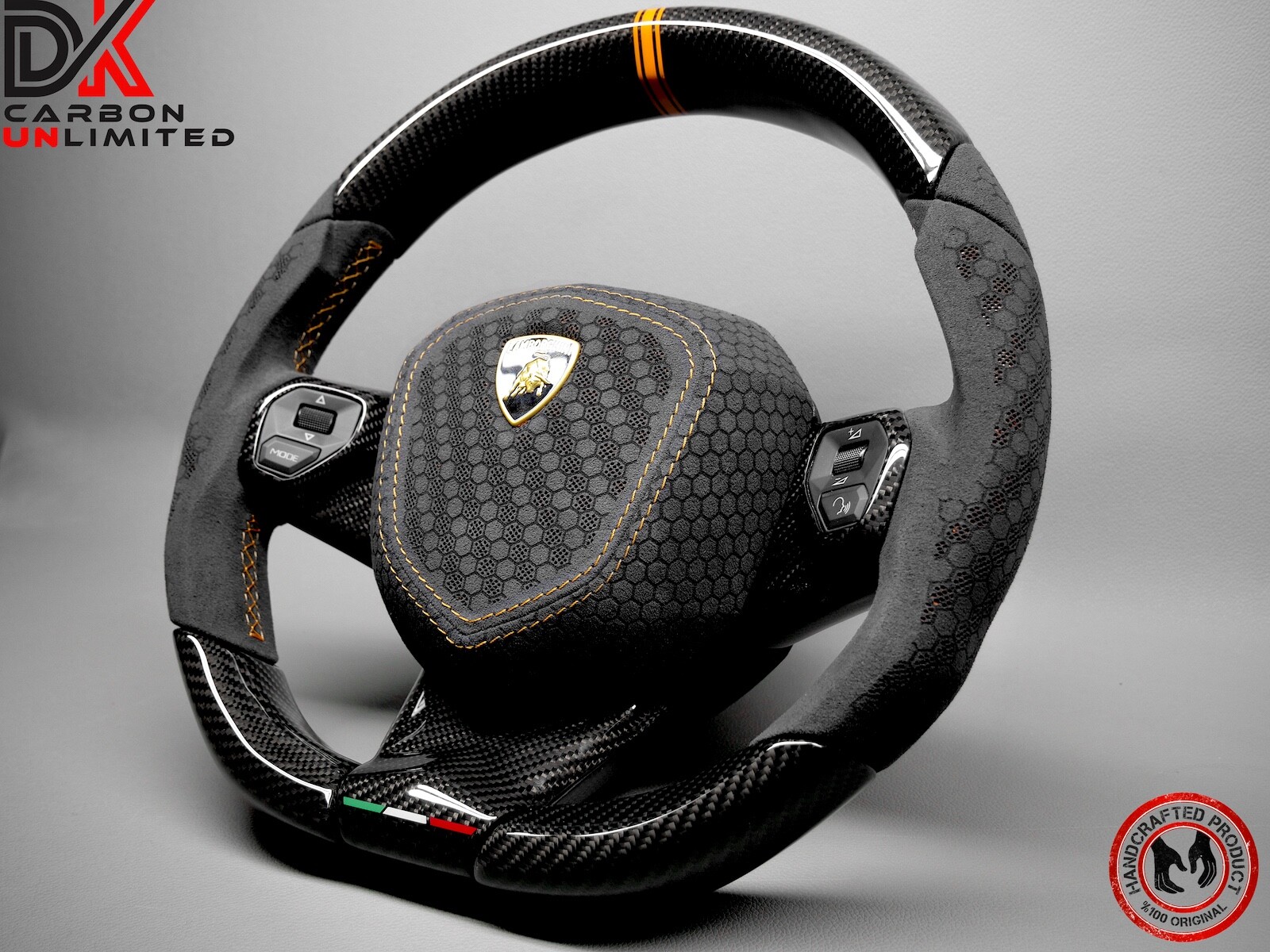 Lamborghini Aventador LP700 LP740 LP750 SVJ63 Alcantara Carbon Steering Wheel v3