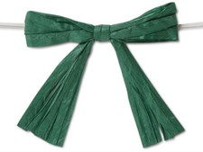 NW Craft Supply - Pre-Tied Raffia Bows Line Hunter Green Bows 18pc