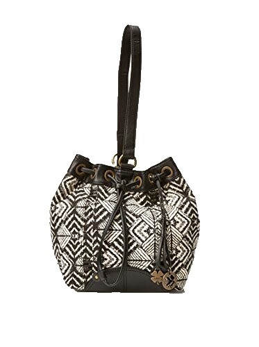 LUCKY BRAND CANVAS & LEATHER COLORFUL FLORAL BACKPACK  display picture 3