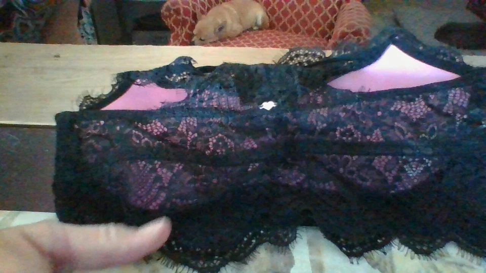 SEXY! BLACK LACE! Victoria's Secret racer-back bra size S high front underwire - Image 2 of 4