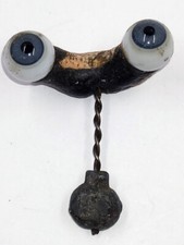 Vintage German Antique Hand Blown Rocker Glass Doll Eyes Blue 11mm 3-GL-9