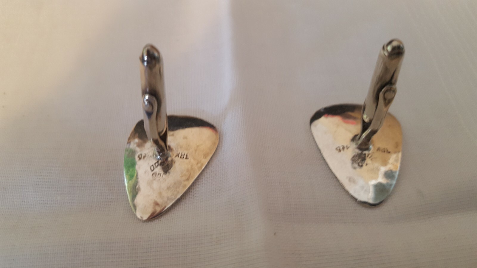 VINTAGE 18k GOLD Llama & STERLING SILVER  CUFFLINKS...FREE SHIPPING