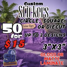 Custom Stickers | Product Labels | Pack of 50 | 2 Designs | Die-cut Stickers