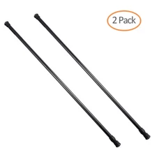 2x Spring Tension Adjustable Curtain Rod Tension Cafe Extension Rod Carbon Steel