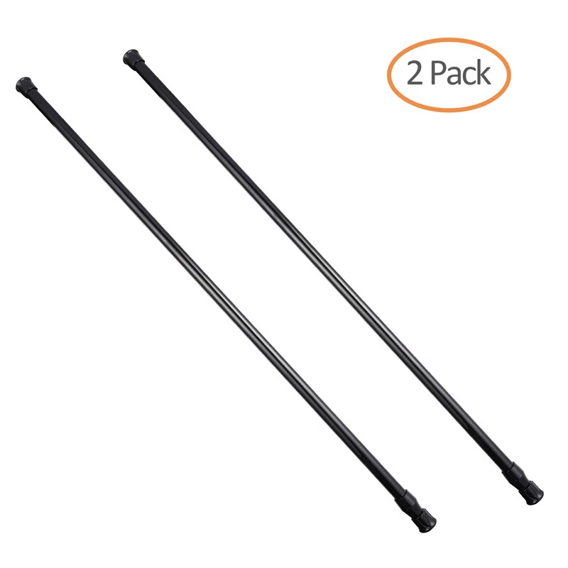 2 varillas de cortina de tensión carga de resorte poste de cortina ajustable acero de alta resistencia Foto 2 de 4