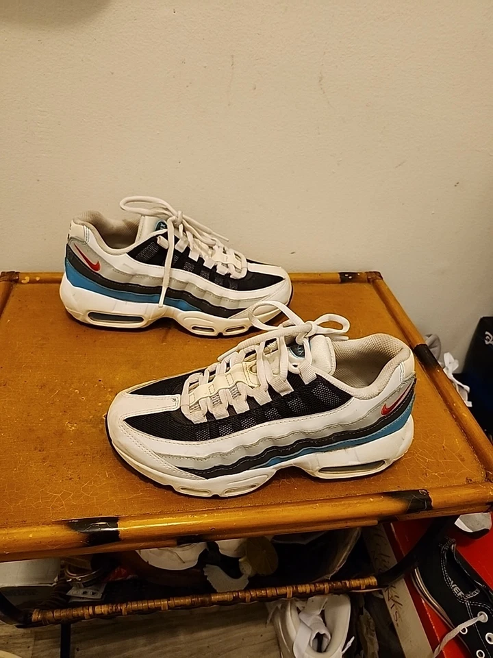 Nike Air Max 95 Recraft (GS) большой детские туфли белый хлор синий CJ3906-102 - Изображение 4 из 4