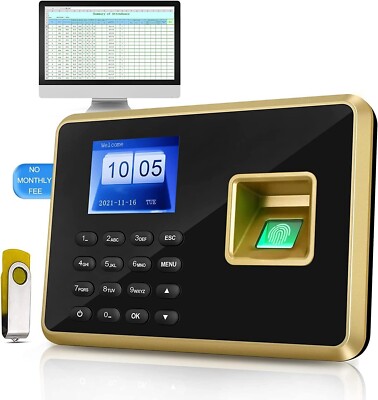 Clocking in Machine for Small Business Fingerprint Time Clock Office Punch Clock