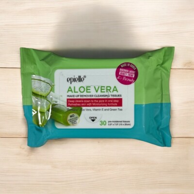 2-Pack/ Epielle Aloe Vera Make-Up Remover Cleansing Tissues,  30 Count