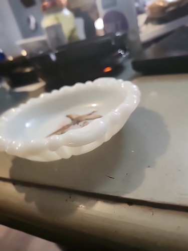 VINTAGE FIRE-KING RING NECKED PHEASANT ASHTRAY MILK GLASS #2 - Picture 4 of 12