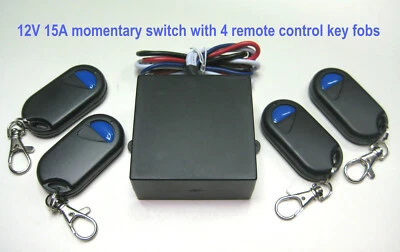 MSD 12V DC 15A 315mhz Momentary contact switch with 4 wireless remote control RM11-4