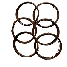 6 Rolls Coils 18 Gauge Rusty Tin Wire 15 Ft Each Primitive Holiday Craft Supply