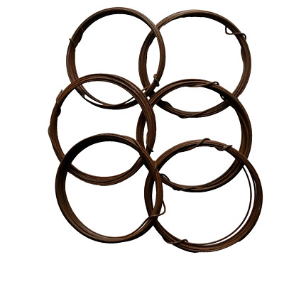 6 Rolls Coils 18 Gauge Rusty Tin Wire 15 Ft Each Primitive Holiday Craft Supply
