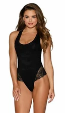 dreamgirl Womens Bodysuit lace thong One Piece Black size Medium New 