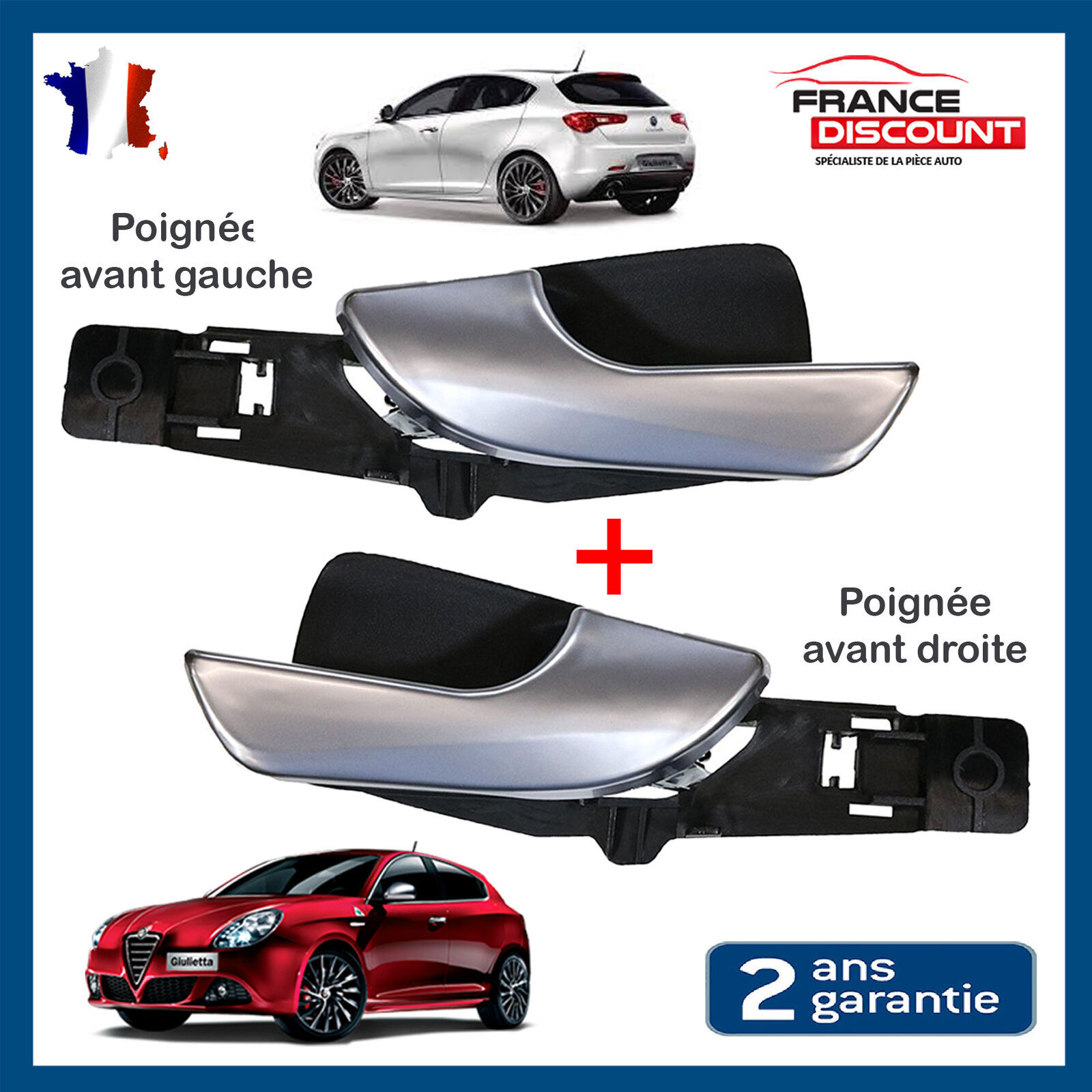 Poignée de porte Giulietta 940 avant gauche droite habitacle voiture