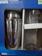 ARIZONA CARDINALS, ICE SHAKER & MARTINI GLASSES, THREE PIECE GIFT BOX SET NIB