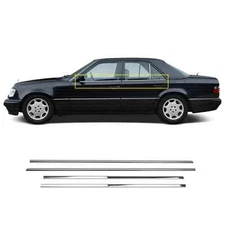 FIT FOR MERCEDES W124 E CLASS CHROME WINDOW TRIMS 4 PCS 1984-1995