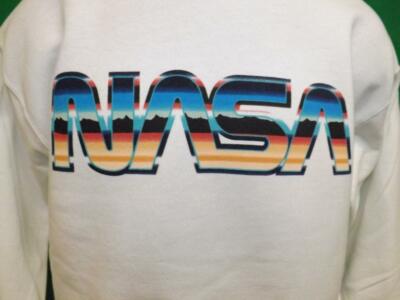 Maglietta Uomo NASA Space Grigia Manica Lunga - Taglie S A 2XL - Hybrid Apparel