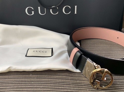 Gucci Dollar Calf Reversible Belt Women 