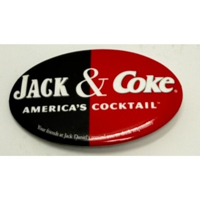 Vintage 2000 Jack & Coke America's Cocktail Advertising Pin Badge Coca-Cola Jack