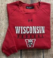 UNDER ARMOUR WISCONSIN BADGERS SWEATSHIRT RED MENS 3XL GREAT CONDITION