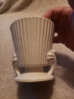 haeger pottery vase #128 Gloss White 5.5" Tall 5" Wide