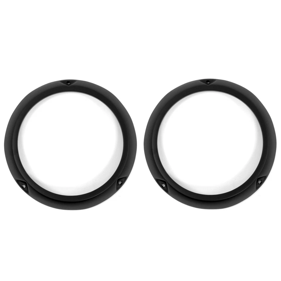 1966 - 1977 Ford Bronco Black Headlight Bezel Trim Rings - Pair By ACP - Image 4 of 4
