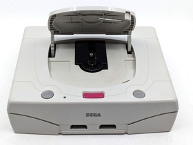 Sega Saturn White Console HST-3220 NTSC-J Japan Tested w/ Controller & Cables
