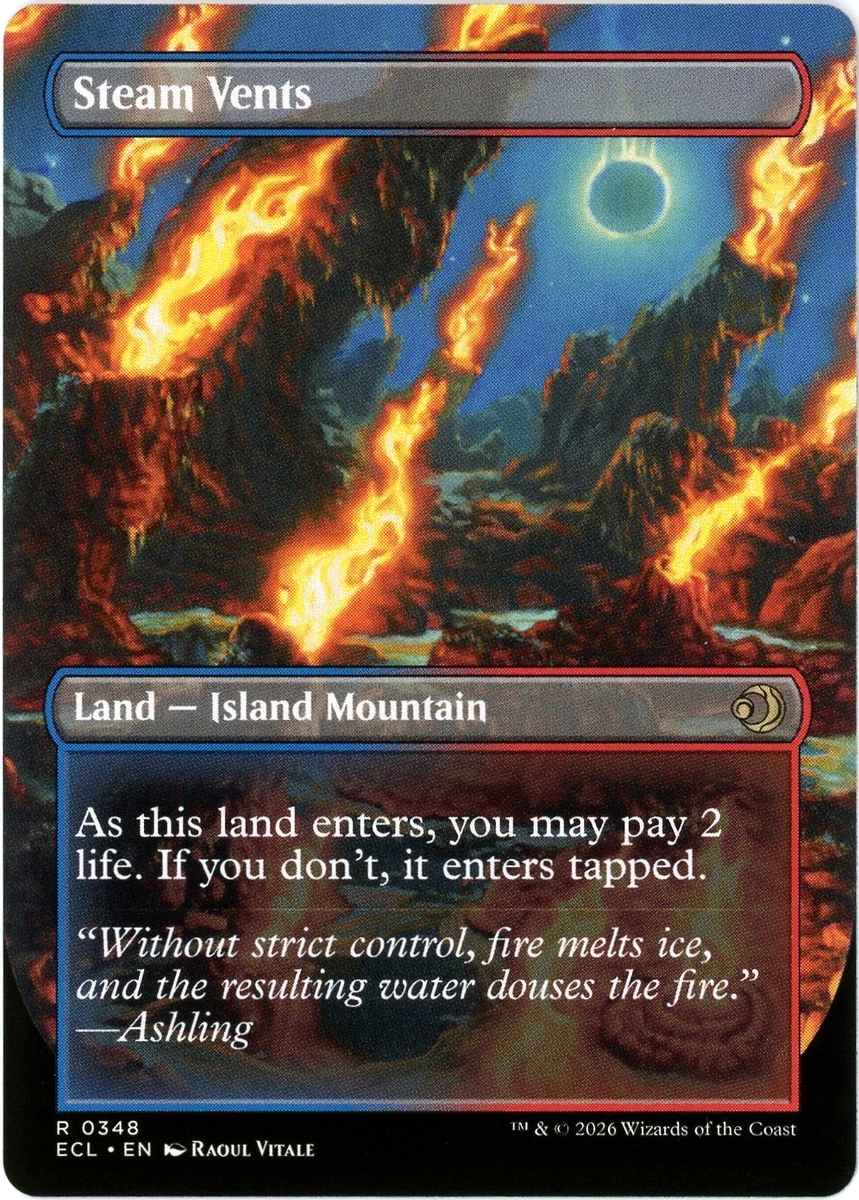Steam Vents (Extended Art) - 0348 - Lorwyn Eclipsed ECL - MTG NM/M