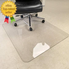 [Upgraded Version] Crystal Clear 1/5" Thick 47" X 35" Heavy Duty Hard Chair Mat,